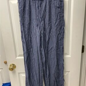 Women Blue Striped Pants